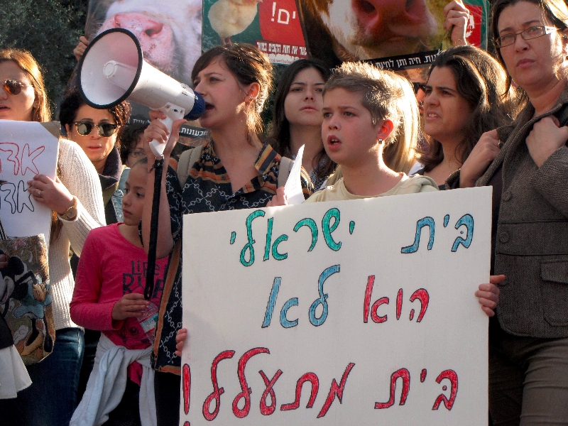 הפגנת נגד תנובה 10-12-12